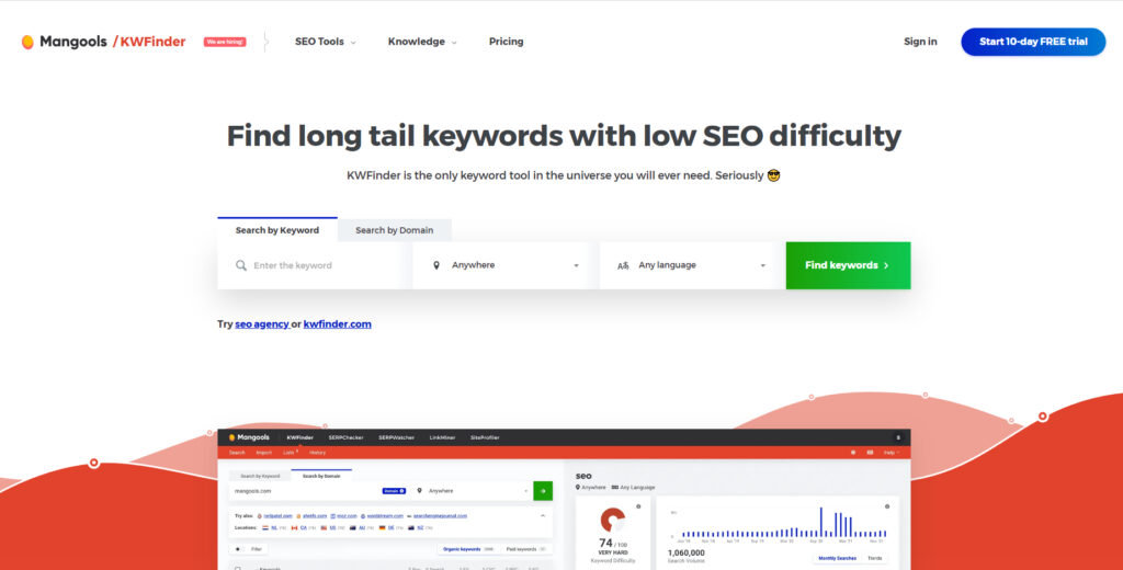 Best SEO Tools in 2023 KWFinder
